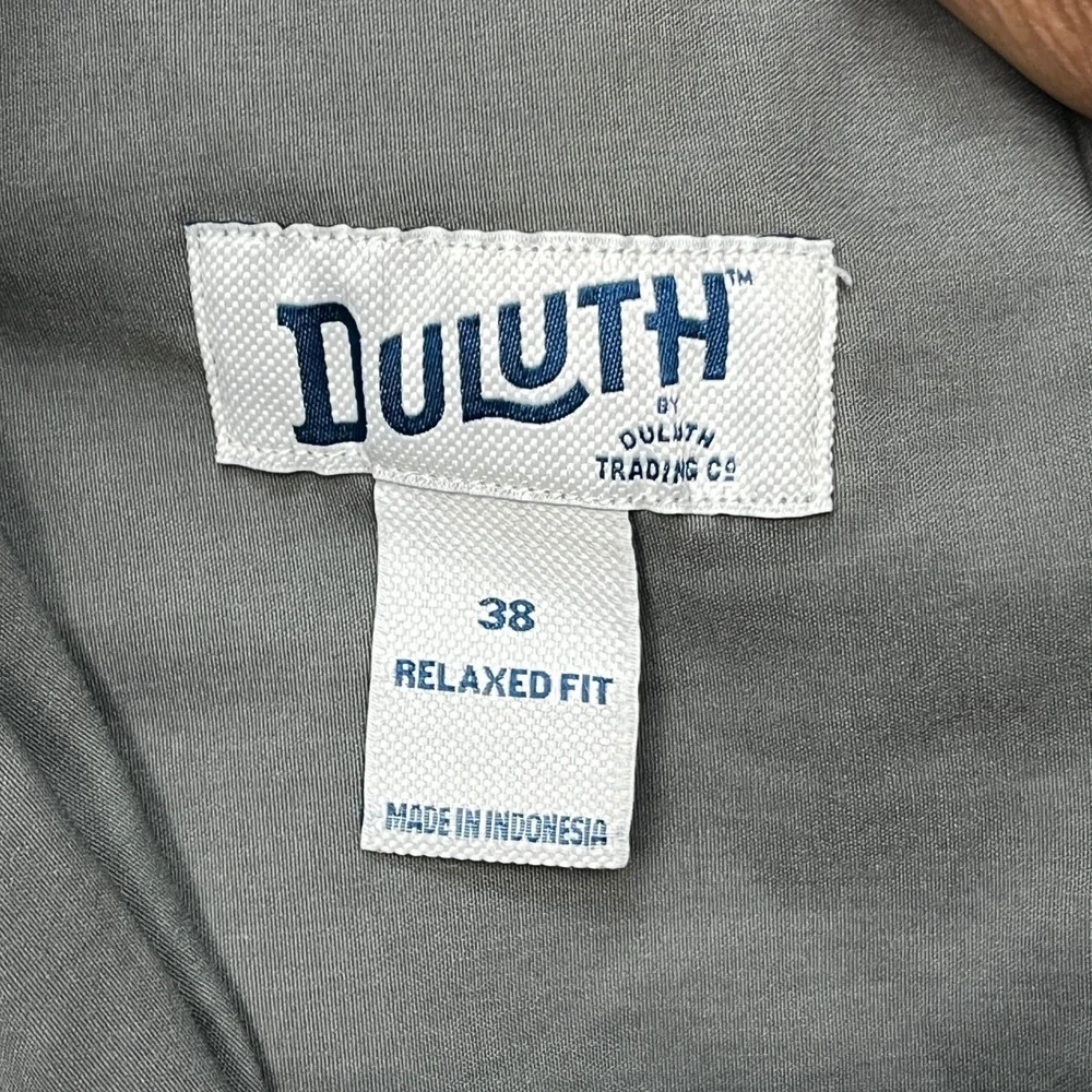 Duluth Trading Co Cargo Shorts Mens 38 Gray Dry on the Fly Relaxed Fit Tactical